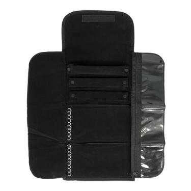 Imagem de Mostruário Com zíper Interno Aveludado Preto Pasta Para Joias E Bijuterias Expositor