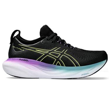 Imagem de ASICS T nis de corrida feminino Gel-Nimbus 25, Preto/amarelo brilhante, 5
