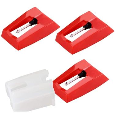 Imagem de Agulha de toca-discos, 3 peças de agulhas de substituição para toca-discos de substituição para toca-discos de vinil, substituição de caneta de diamante para fonógrafo LP, Victrola, Crosley, ION