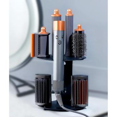 Imagem de Acessórios de suporte de ferro de cachos compatíveis com o organizador de parede Dyson Airwrap, suporte de enrolar cabelo em acessórios de mesa para casa/banheiro