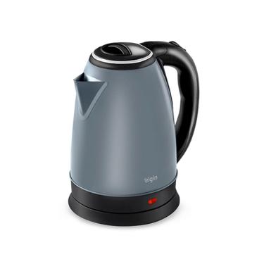 Imagem de Chaleira Elétrica Elgin 127V Garrafa Térmica 1,8 Litros Com Desligamento Automático Cinza