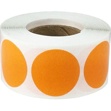 Imagem de Etiquetas laranja 2,5 cm 25 mm redondas 500 unidades