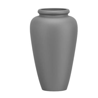 Imagem de Vaso Fibra De Vidro Cachepot Tipo Vietnamita Vitrificado Grande (Cinza Fosco)