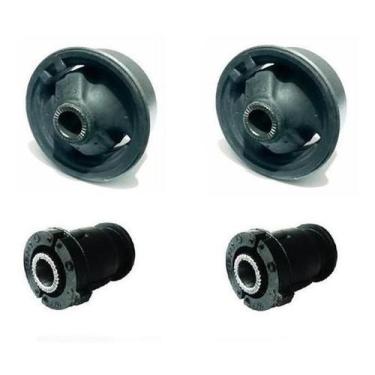 Imagem de Kit 4 Buchas Bandeja Dianteira Corolla E Fielder 2003 A 2008 - Grazzim