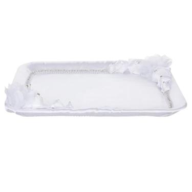 Imagem de Generic Bandeja de serviço Bandeja decorativa Bandeja de joias multiuso Cosméticos Jóias Expositor Prato para Cômoda Sala de estar Quarto Festa, 38x29cm