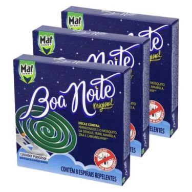 Imagem de Kit 3 Inseticidas Repelente Boa Noite Mat Inset Fort Espiral