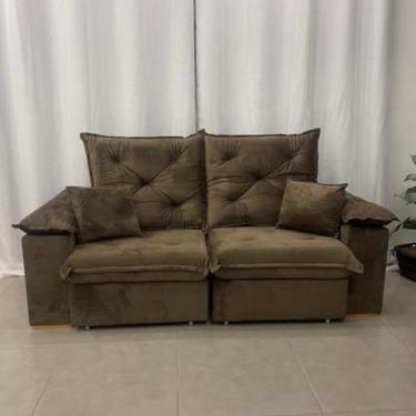 Imagem de Sofá Porto Madero 3 Lugares Retrátil e Reclinável 200cm Tecido Veludo 