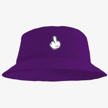 Imagem de Boné Chapéu Bucket Hat Estampado Dedo - MP Moda Masculina, Único, Roxo