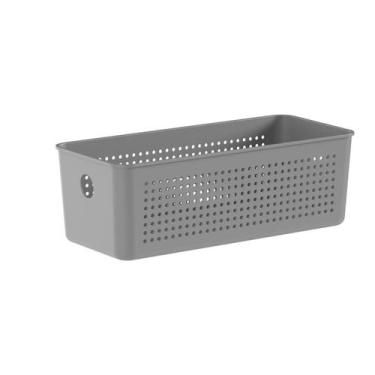 Imagem de Cesto Organizador multiuso 3 Litros Flow  27 X 12 X 9 - OU, Chumbo