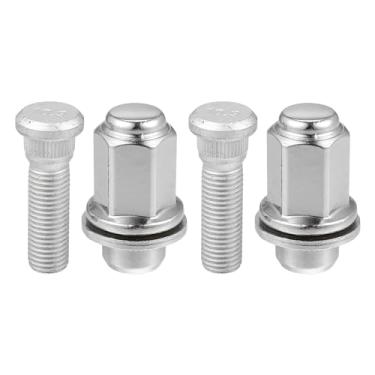 Imagem de Hihaha No.90942-02049/90942-01058 Parafusos de pino de roda M12-1,5 para Lexus para Toyota para Scion/Dianteiro Traseira Esquerda Direita Lug Stud/Liga de Aço 14,20 mm Knurl 21 mm Hex/1 Conjunto