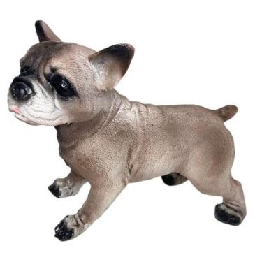 Imagem de Estatua Cão em Resina Cachorro Bulldog em Pé Dog Realista Decoração de