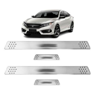 Imagem de Soleira para Porta Lateral Tuning Esportiva para carros 4 Portas (ABS)