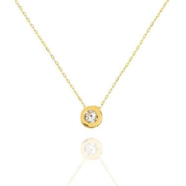 Imagem de Cordão Feminino Com Ponto de Luz Zircônia 3mm Ouro 18k - AGAPRIME JÓIA