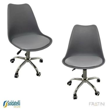 Imagem de Kit 2 Cadeiras Office Giratória Chicago PU Várias Cores - Fratini, Cin