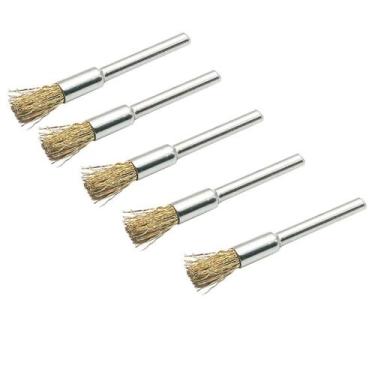 Imagem de 5x Escova Rotativa Tipo Pincel De Latão Para Micro Retifica - E-San