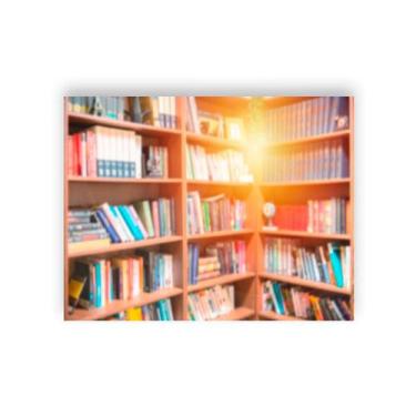 Imagem de Fundo Fotográfico 1,55 x 1,20 - Biblioteca Livros 003 - Via Cores
