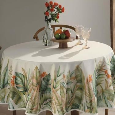 Imagem de Toalha de Mesa Redonda Döhler 180 cm Limpa Fácil Hércules - Dohler, Re