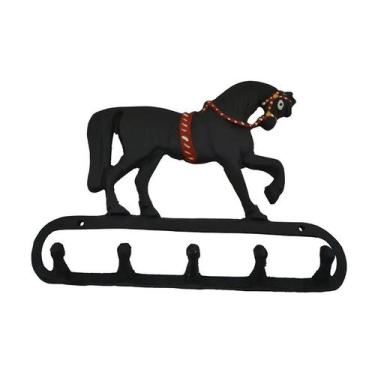 Imagem de Suporte para Chaves e Toalha em Alumínio Fundido Cavalo - Gaspar