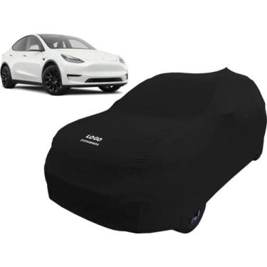 Imagem de Capa Carro Elétrico Tesla Model Y Tecido Helanca Macio - Mz, Preta