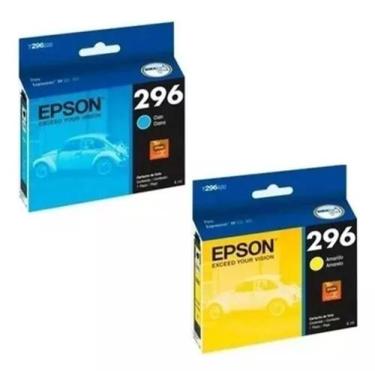 Imagem de Cartucho Tinta Original Epson T296 Xp231 Xp241 Amarelo Ciano