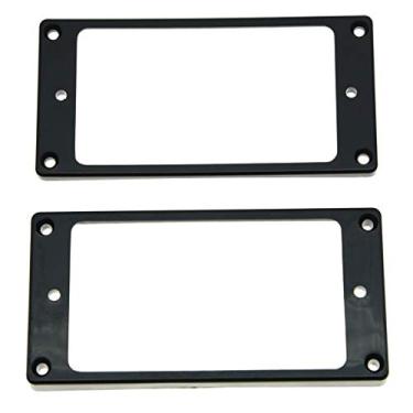 Imagem de KAISH 2 peças de anel captador Humbucker preto moldura inferior curvada para Epiphone Les Paul