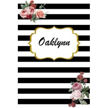Imagem de Oaklynn: Classic Floral Personalized Notebook/Journal/ Log Book/ Planner With Name, 110 pages of your selected paper, planner. Size: 6” x 9”
