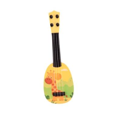Imagem de Generic Crianças brinquedo ukulele música brinquedo educativo animal dos desenhos animados com 4 cordas mini instrumento musical para iniciante presente , Girafa