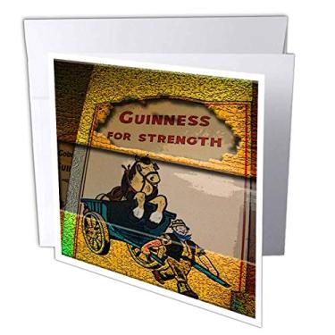 Imagem de 3dRose Um pôster de um sinal Guinness For Strength na Irlanda - Cartões comemorativos, 15 x 15 cm, conjunto de 6 (gc_44628_1)