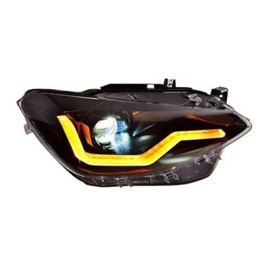 Imagem de Lâmpada de cabeça compatível com bmw f20 led farol 2012-2015 faróis 1 série 116i 118i drl sinal de volta feixe alto anjo olho projetor(Laser A suit of)