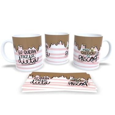 Imagem de Canecas de Porcelana Personalizada Páscoa Encanto e Doçura em Cada Gole