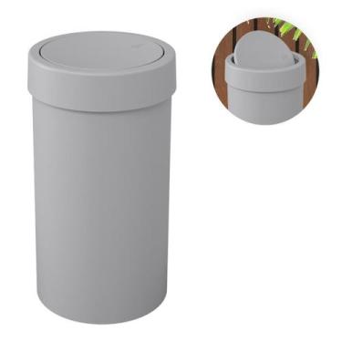 Imagem de Lixeira Grande 9 Litros Multiuso Cozinha/banheiro Tampa Basculante Coz