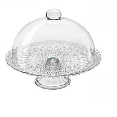 Imagem de Boleira de vidro com tampa Porta Bolo Boleira De Vidro Com Pé 32cm