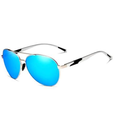 Imagem de Óculos de Sol Masculino Classico Aviador Militar Kingseven Polarizados