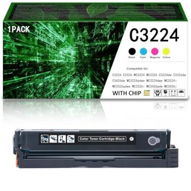 Imagem de Pacote com 4 cartuchos de toner remanufaturados C3224 C3210K0 C3210C0 C3210M0 C3210Y0 com substituição de chip para impressora Lexmark C3224 C3326 C3426 MC3224 MC3326 MC3426, B-1 500 peças idades