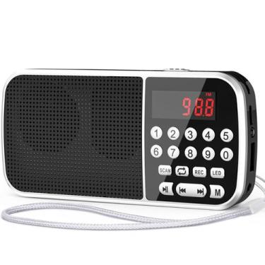 Imagem de Rádio FM/AM Digital Jazmm com Bluetooth 5.3 e Bateria de 2000mAh