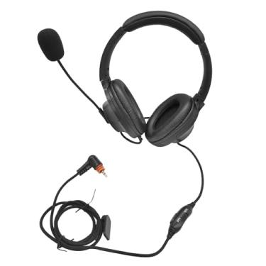 Imagem de HELETUL Fones de ouvido de rádio bidirecional com microfone, rádio amador, intercomunicador, fone de ouvido Ptt Boom microfone para Motorola 1pin sl 300 TLK 100 Walkie Talkie (Binaural)