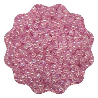 Imagem de 500 Miçanga Pérola Translúcida 6mm Irisada Missanga Bijuteria Artesanato (Lilás)