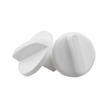 Imagem de YHXiXi 2 peças de controle de temperatura botão de substituição interruptor de discagem botão de giro tampa de aperto mini geladeira ajuste de termostato, dois tamanhos, branco