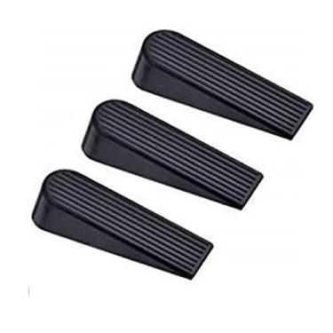 Imagem de Mimo Style Calço Aparador Para Porta Emborrachado - Kit Com 3 Peças; Trava Segura, Fixador Evita Danificar Paredes e Espelhos Atrás de Portas; Multifuncional, Serve Como Desnível