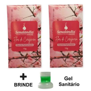 Imagem de 2 Sachê Perfumado Gaveta Armário Cheirinho Flor de Cerejeira Casa Roup