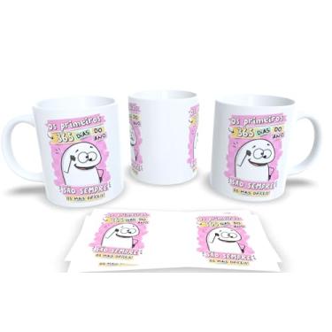 Imagem de Caneca de Porcelana Personalizada Com Frases Engraçadas, Divertidas e Memes P22 (Os primeiros 365 dias do ano)