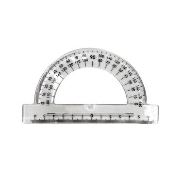 Imagem de Transferidor 180º Potência Cristal 10 cm Dello Transparente