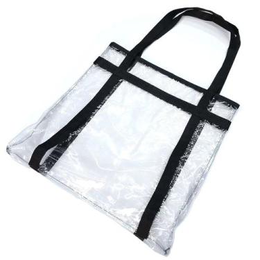 Imagem de Bolsa Sacola Em Pvc Cristal Transparente Simples - Mania Mariana