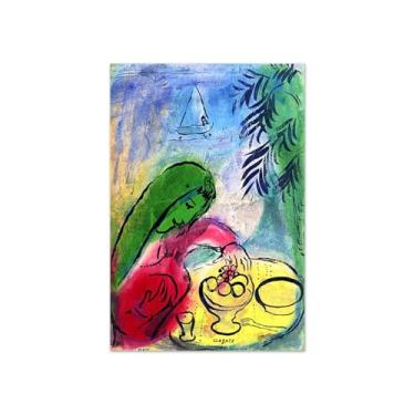 Imagem de MUHJDYC Pinturas famosas de arte em tela de parede para sala de estar - reprodução de impressões de arte em tela para decoração de parede de quarto moderno (mulher com fruteira) 60x90cm-23x35in sem