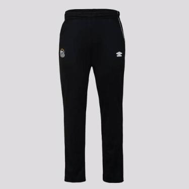 Imagem de Calça Umbro Santos Viagem 2025 Preta, G
