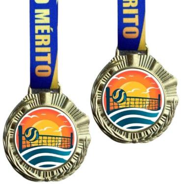 Imagem de Kit 100 Medalhas, Medalha para Premiação, com Cordão Honra ao Mérito, 