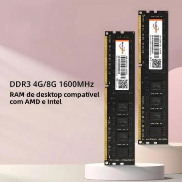 Imagem de Memória RAM DDR3 8GB 1600MHz PC3-12800 - 240Pin UDIMM 1.5V - Walram, D