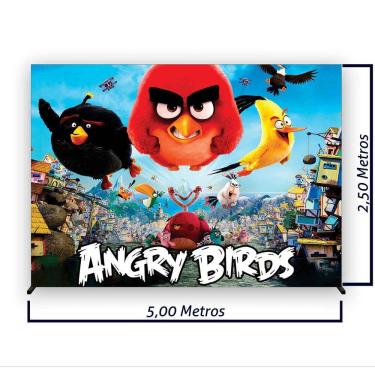 Imagem de Painel de Festa Retangular Angry Birds Diversas Medidas - Fera Print