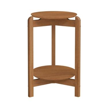 Imagem de Mesa Lateral Sala Lizz com Pés de Madeira Maciça