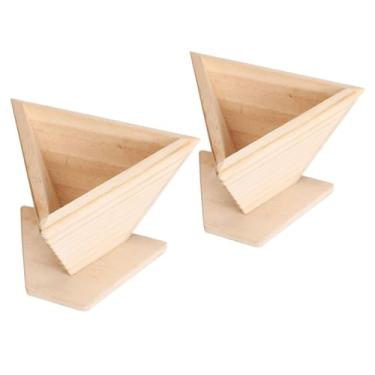 Imagem de ABOOFAN Molde triangular de madeira para bolinha de arroz, 2 peças de prensa chinesa Zongzi, triângulo, onigiri, molde de bolinho de massa de arroz, pudim, para casa, restaurante, cozinha